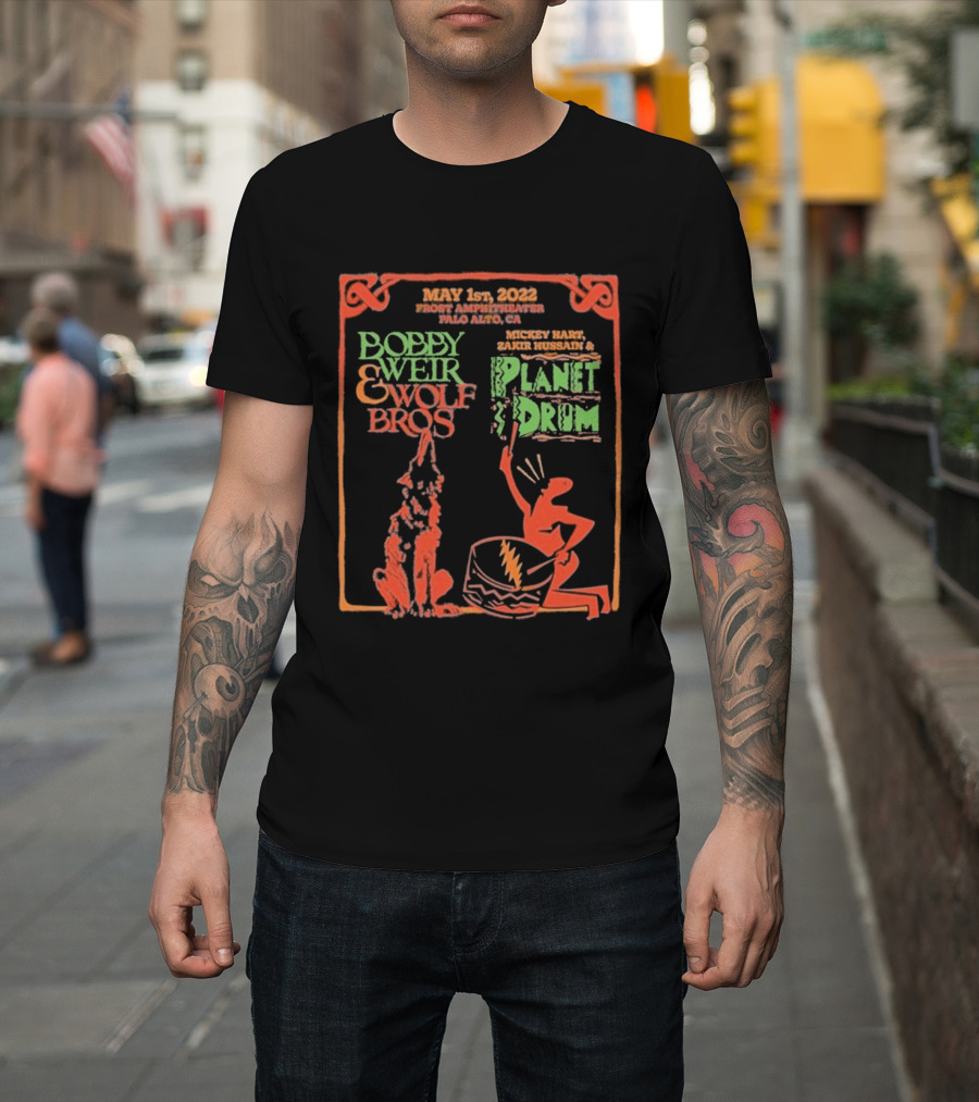 Bobby Weir And Wolf Bros Planet Drum Frost Amphitheater May 1st 2022 T-Shirt