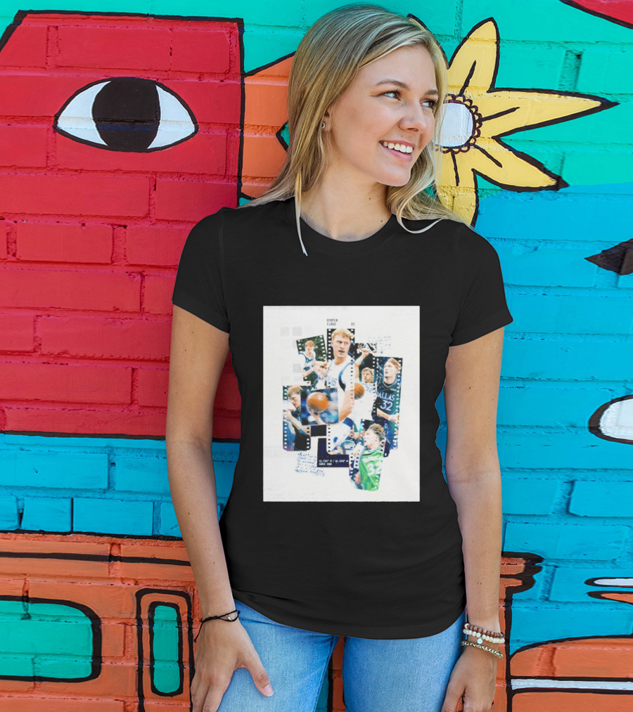 Cooper Flagg 32 Dallas Mavericks The Rook Since 1980 Collage Basketball Film Strip T-Shirt