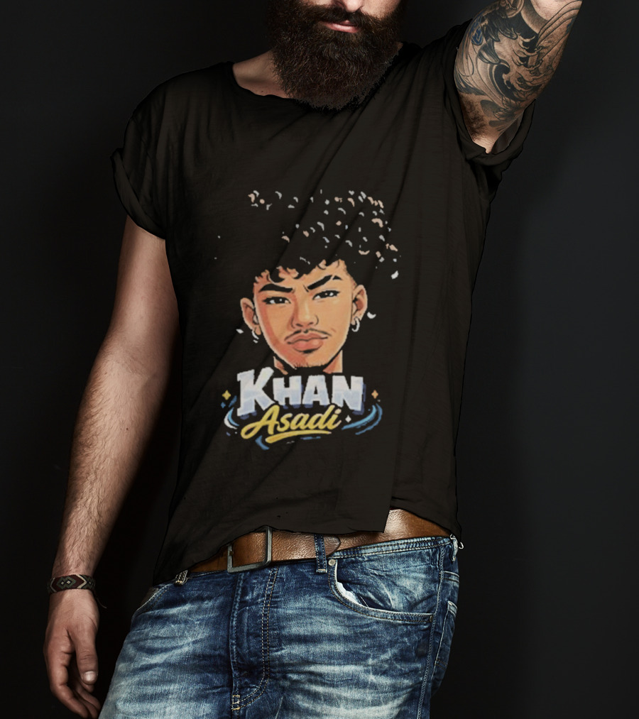 Khan Asadi Cartoon Character Art Menswear T-Shirt