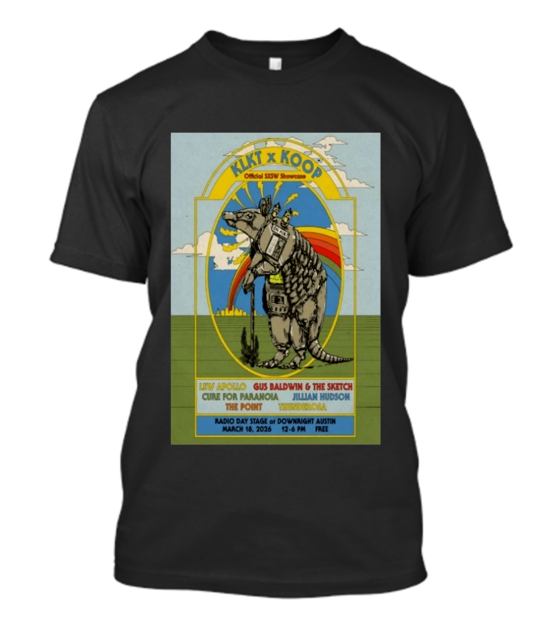 Klkt X Koop Downright Austin Hotel In Austin Tx Mar 18 2026 T-Shirt