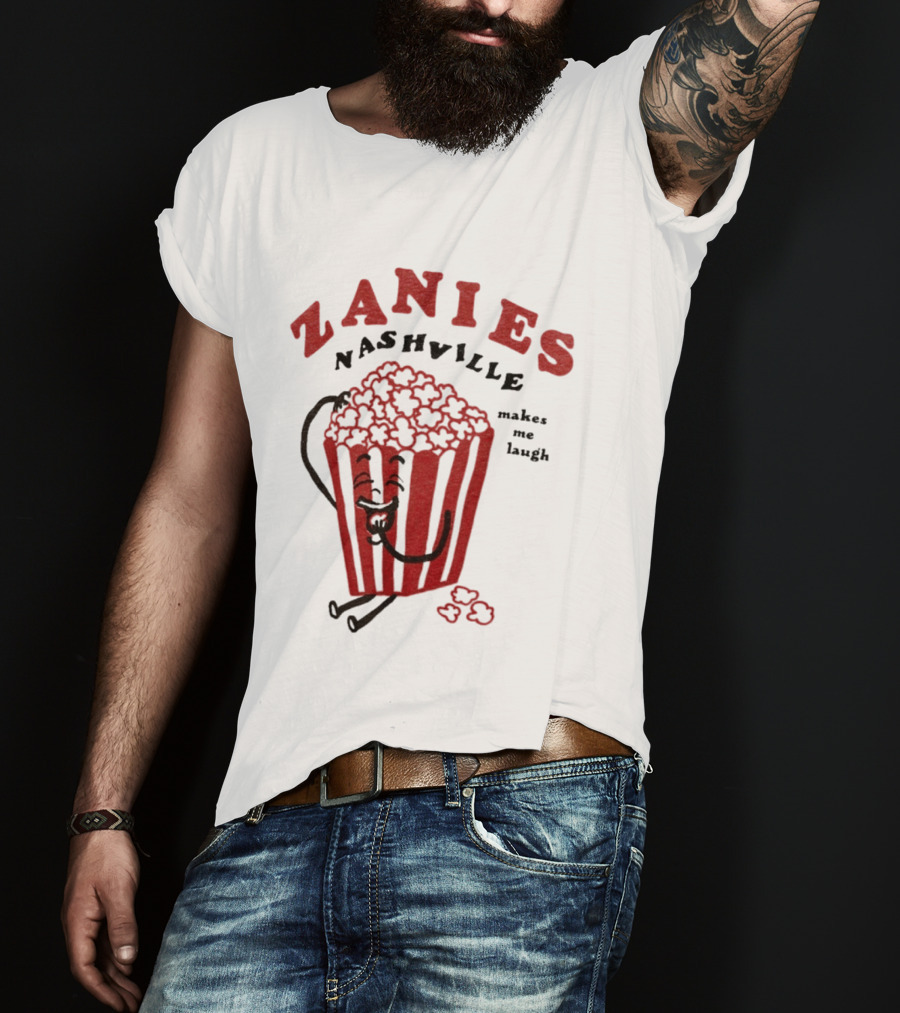 Zanies Nashville Popcorn Cartoon Makes Me Laugh T-Shirt
