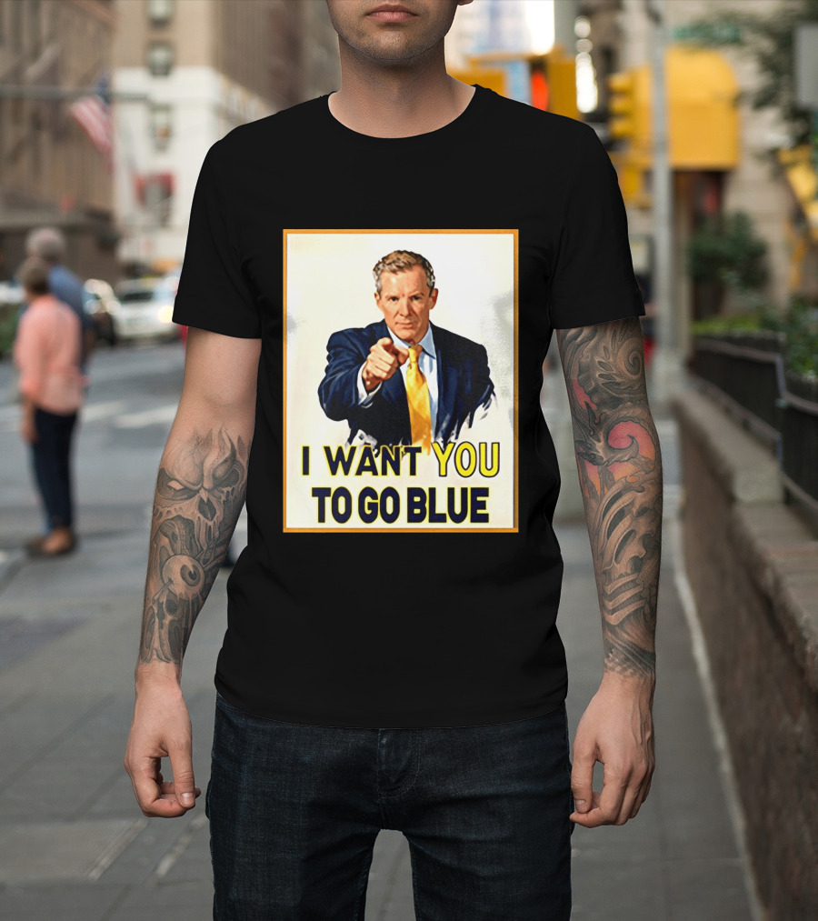 Dusty May I Want You To Go Blue Michigan Wolverines Basketball T-Shirt