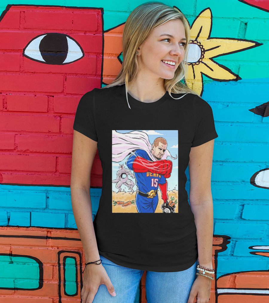 Joker Nikola Jokić Superhero Denver 15 Defeats Wolves 56 Points Carrot Power T-Shirt
