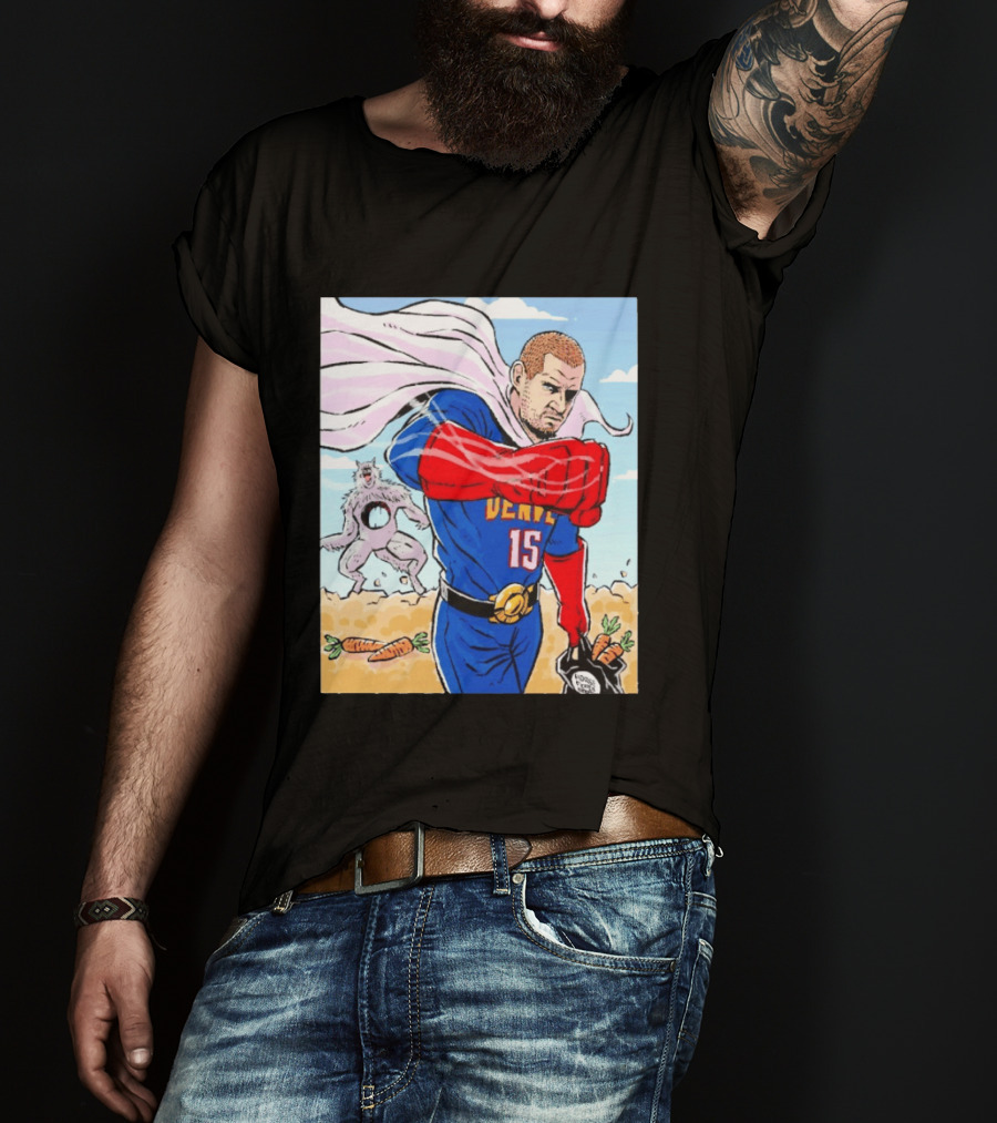 Joker Nikola Jokić Superhero Denver 15 Defeats Wolves 56 Points Carrot Power T-Shirt