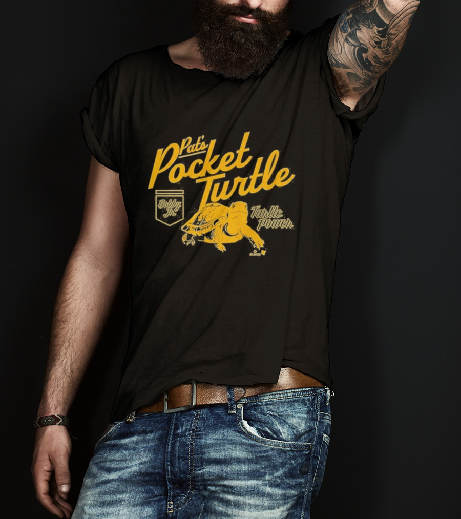 Pat Murphy Pocket Turtle Yellow T-Shirt