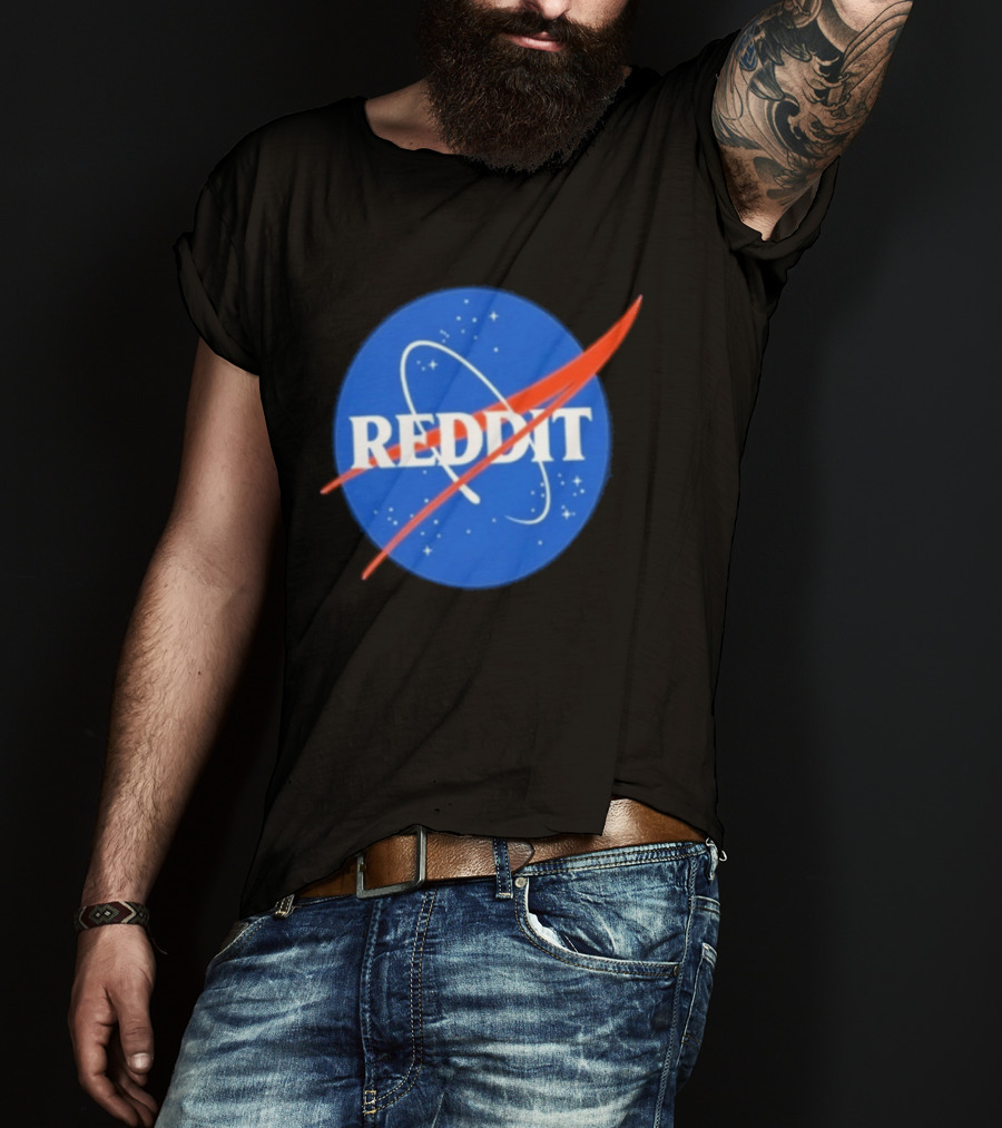 Reddit Nasa Crossover Space Motif T-Shirt