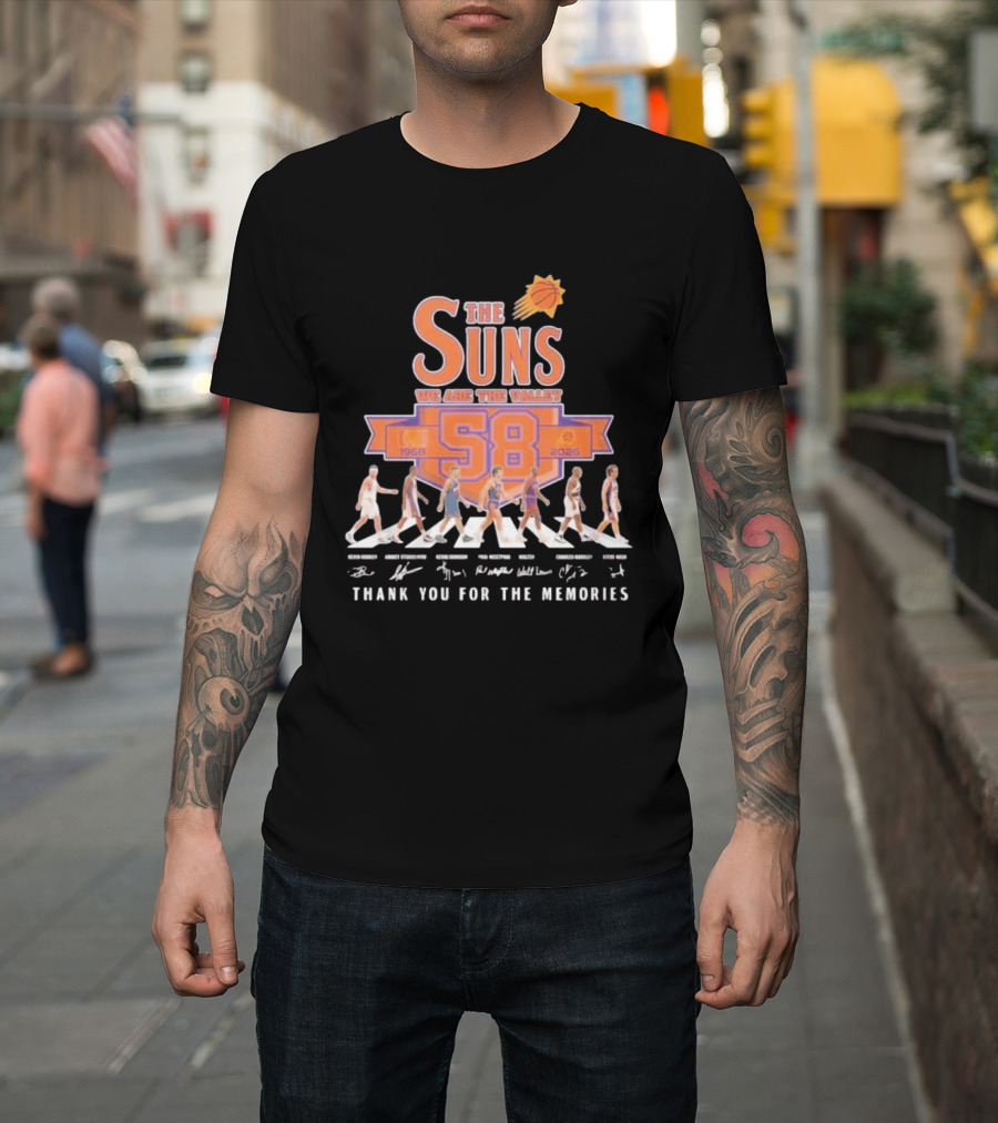 Phoenix Suns We Are The Valley 58th Anniversary 1968 2026 Abbey Road Basketball Thank You For The Memories T-Shirt