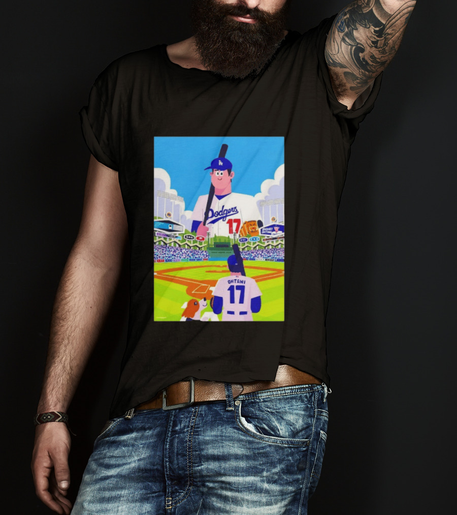 Shohei Ohtani Massive Los Angeles Dodgers 2026 World Baseball Classic Stadium Scene T-Shirt