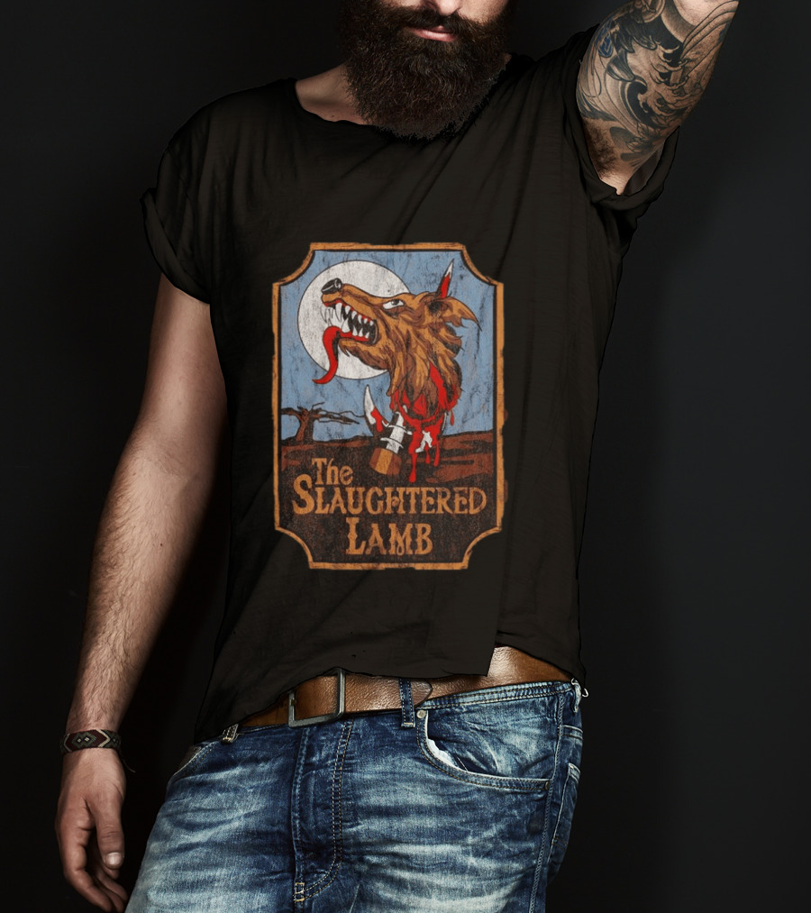 The Slaughtered Lamb Werewolf Moon Vintage Horror T-Shirt