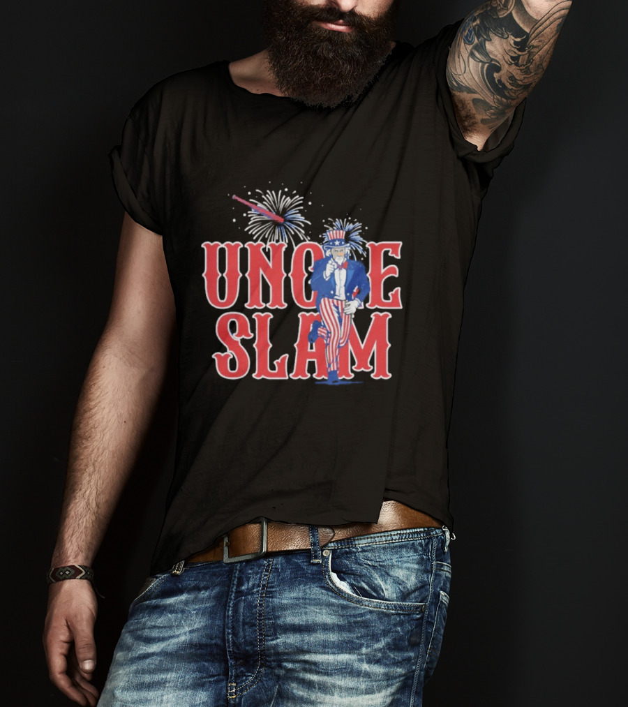 Uncle Slam Aaron Judge Team USA 2026 World Baseball Classic Uncle Sam Fireworks T-Shirt