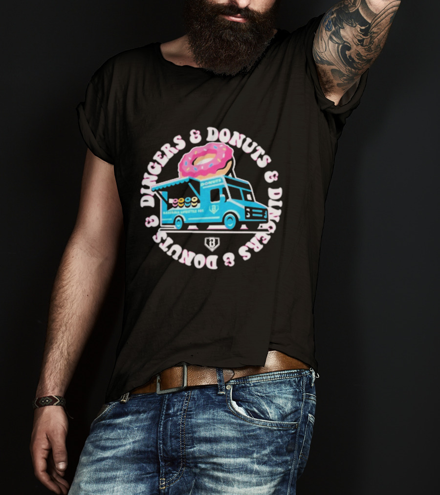 Baseball Lifestyle 101 Dingers And Donuts Youth Donut Truck T-Shirt