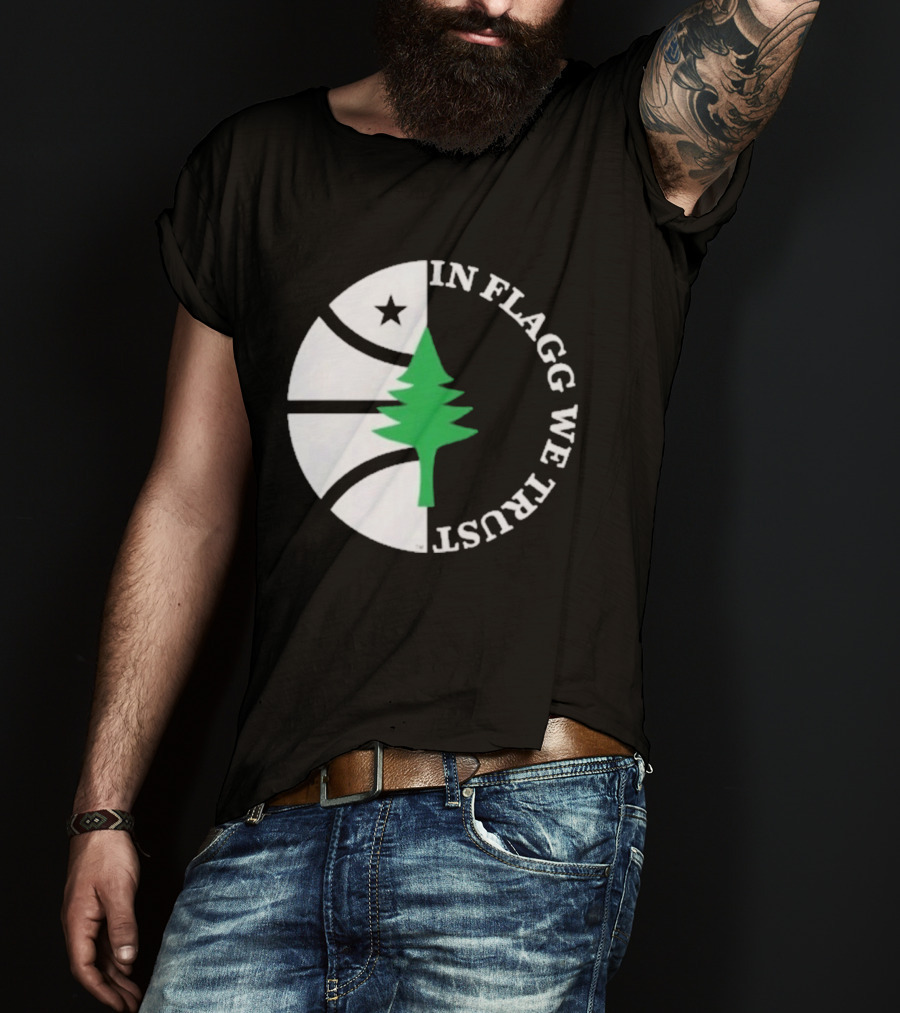 In Flagg We Trust Dallas Mavericks Pine Tree Basketball Star T-Shirt