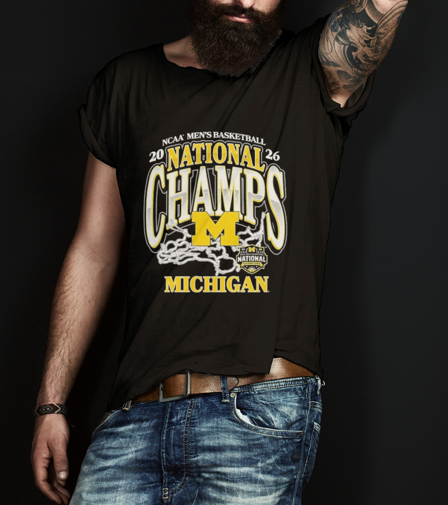 NCAA Men's Basketball 2026 National Champs Michigan T-Shirt