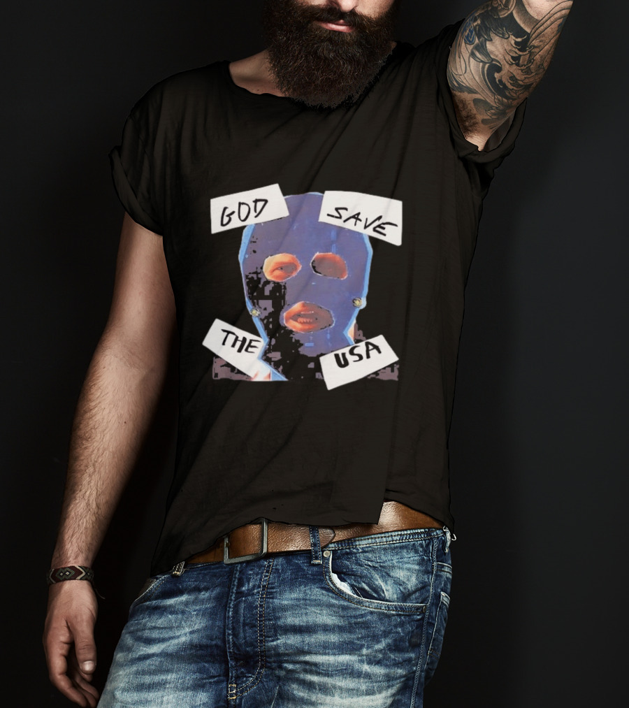 Trump God Save The USA Mask T-Shirt