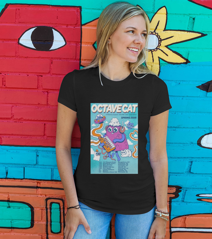 Octave Cat Tour 2026 Eli Winderman Jesse Miller Charlie Patierno T-Shirt