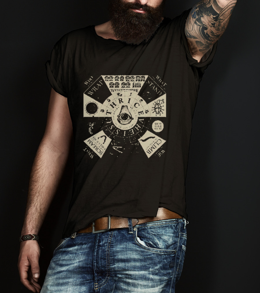 Thrice Vheissu Album Cover With Music Symbols And Mechanical Details T-Shirt