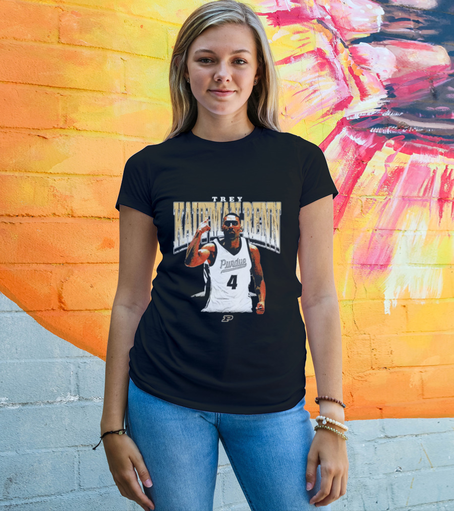 Trey Kaufman Renn Purdue Boilermakers Basketball Number 4 T-Shirt