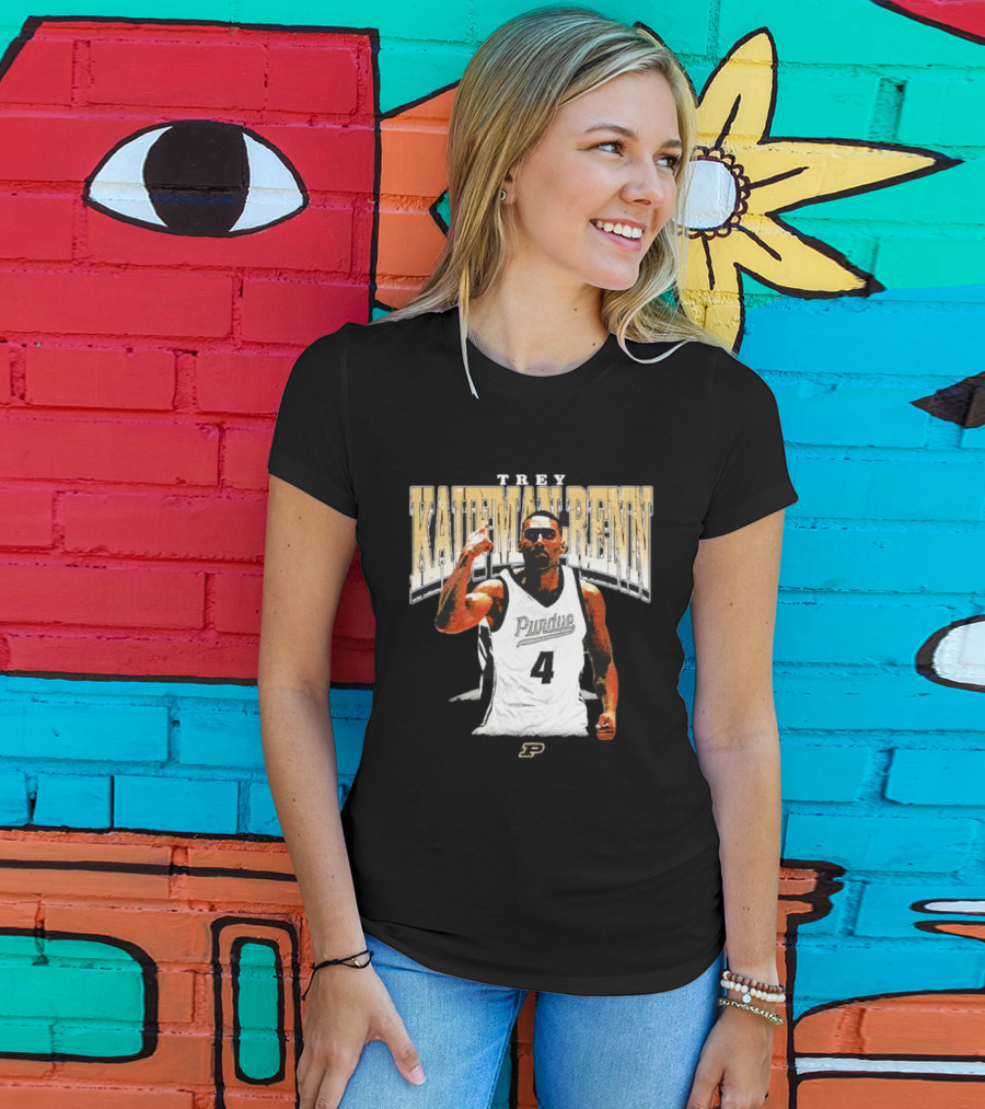 Trey Kaufman Renn Purdue Boilermakers Basketball Number 4 T-Shirt