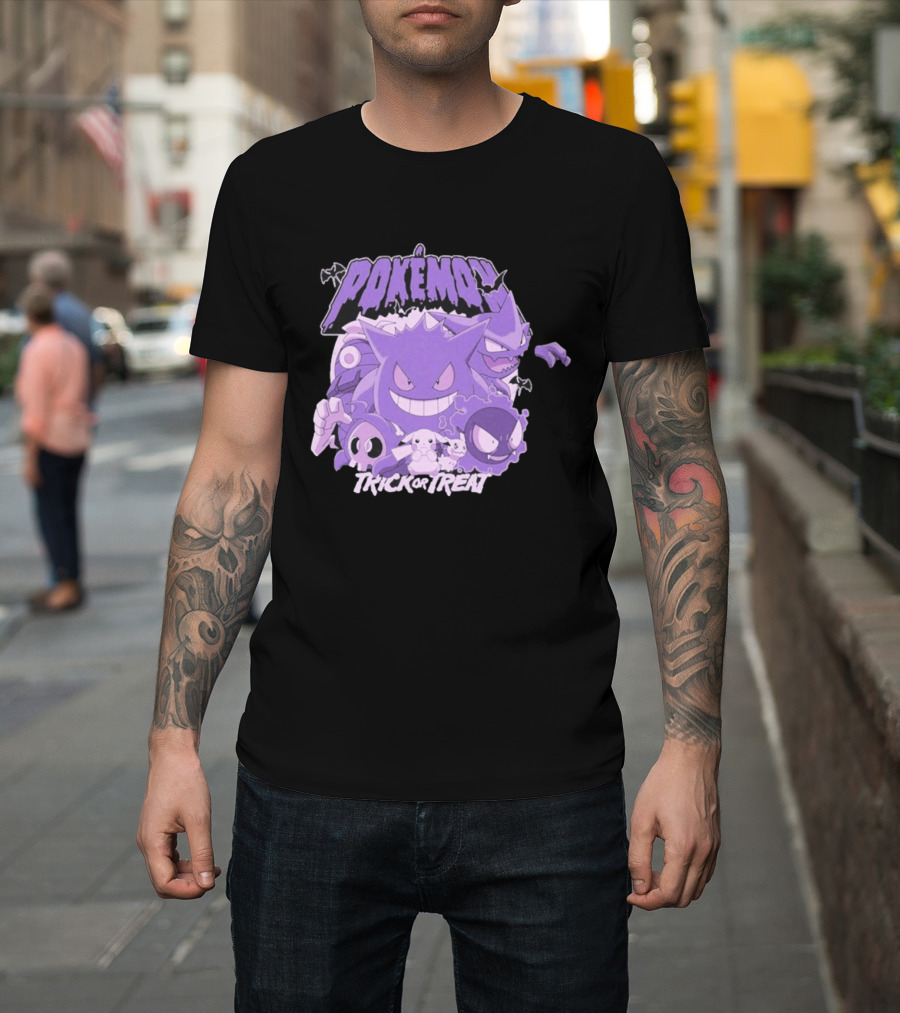 Pokémon Halloween Trick Or Treat Ghost Type Characters T-Shirt
