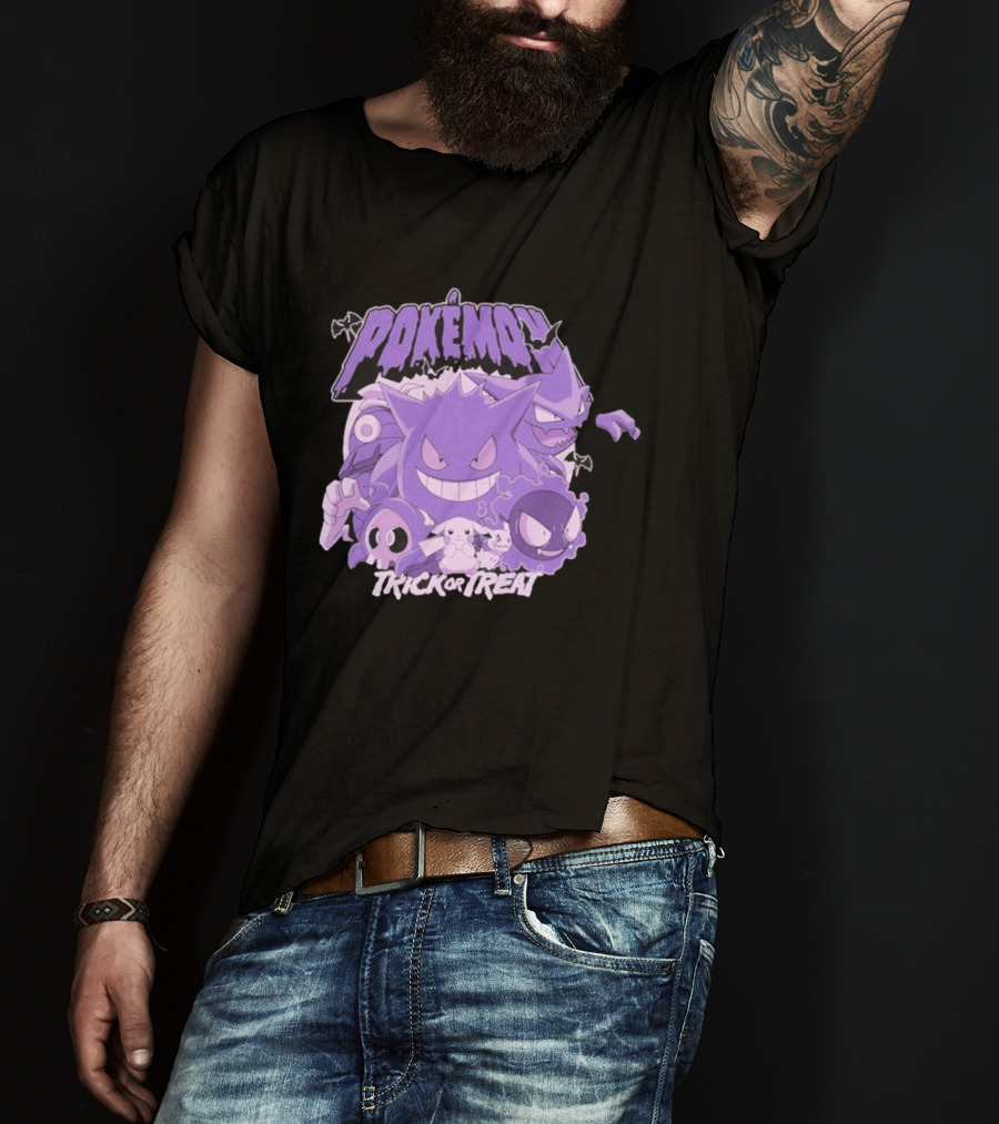 Pokémon Halloween Trick Or Treat Ghost Type Characters T-Shirt