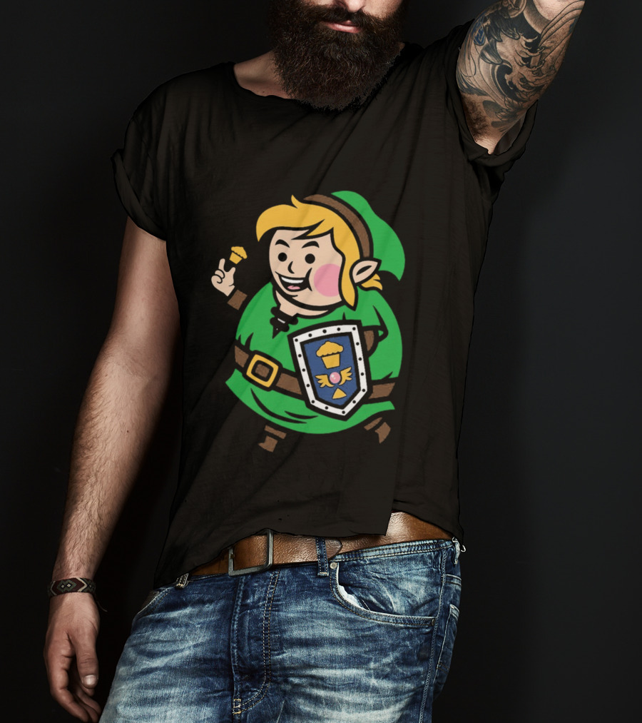 Johnny Cupcakes Legend Big Kid Green Outfit Shield Cupcake Hero T-Shirt