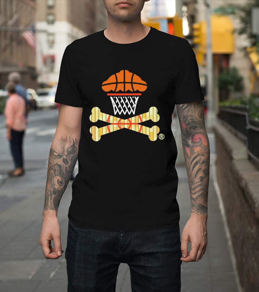 Johnny Cupcakes Women's Boxy Basketball Cupcake Crossbones T-Shirt