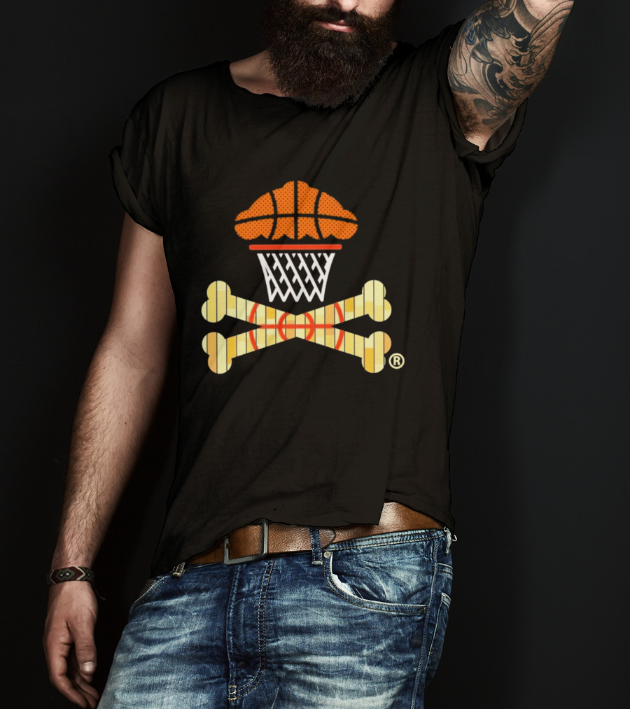 Johnny Cupcakes Women's Boxy Basketball Cupcake Crossbones T-Shirt