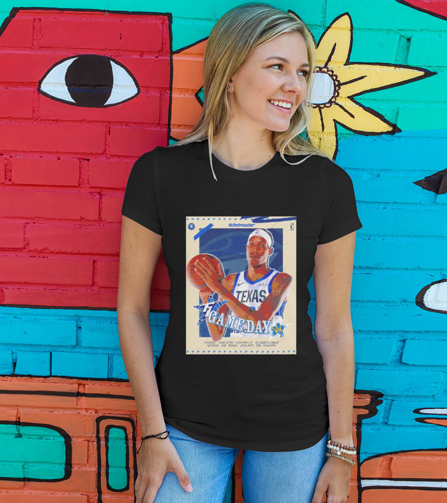 Jamarion Sharp Texas Legends Game Day March 27 Santa Cruz NBA Roku UEN APP MAVSTV T-Shirt