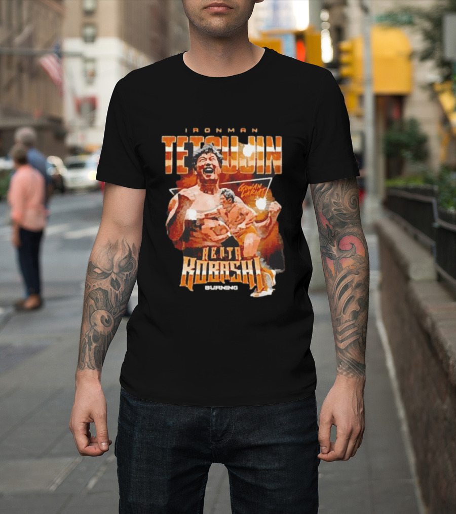 Ironman Tetsujin Kenta Kobashi Burning Japanese Wrestler T-Shirt