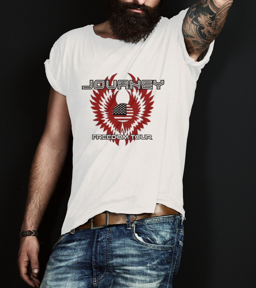 Journey Freedom Tour American Flag Eagle T-Shirt
