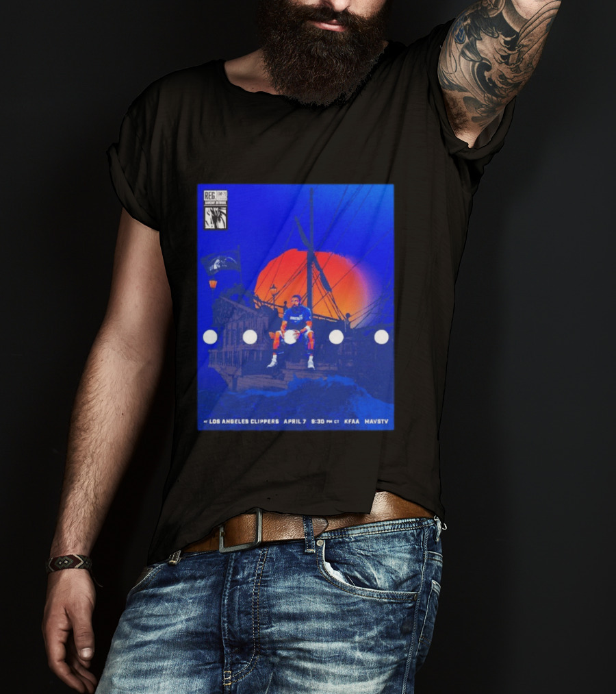 Kyrie Irving Dallas Mavericks Game At Los Angeles Clippers April 7 9:30 PM KFAA MavsTV T-Shirt