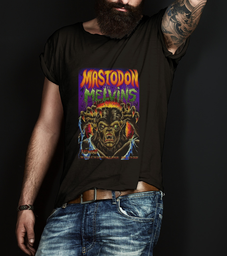 Mastodon Melvins Flatwounds Concert The Chelsea At The Cosmopolitan Las Vegas April 24 2026 T-Shirt