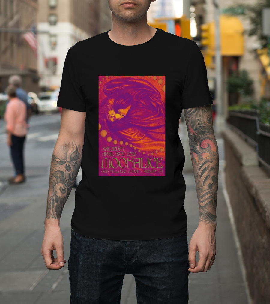 Moonalice Saturday April 18th 2026 Odd Fellows Lodge Auburn CA T-Shirt