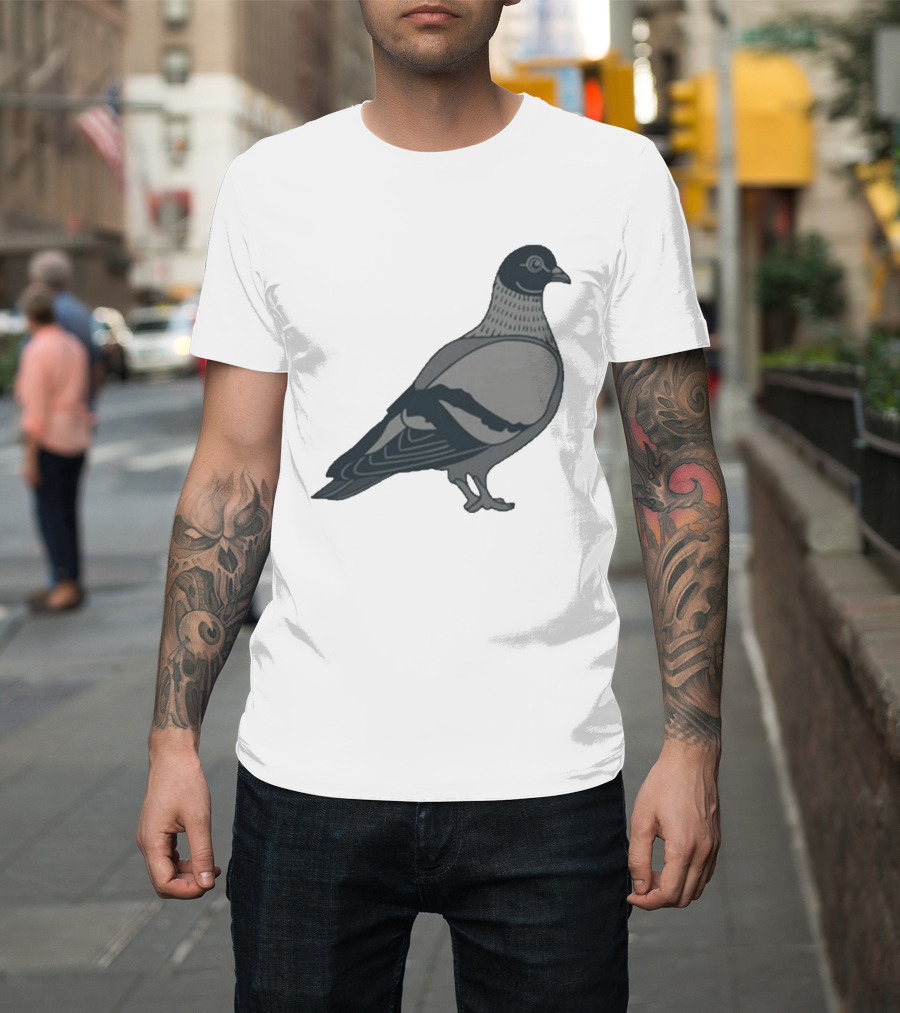 Pigeon Heavyweight Streetwear Symbolic T-Shirt