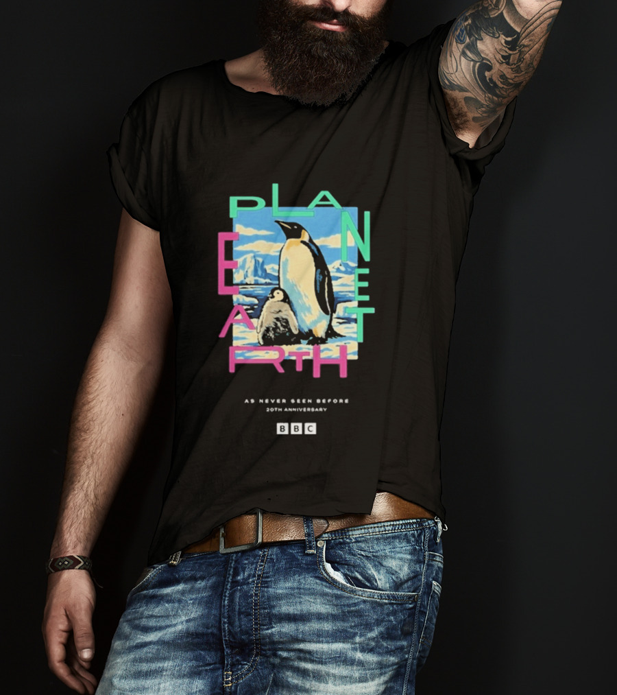 Bbc Earth Planet Earth Penguin As Never Seen Before 50th Anniversary T-Shirt