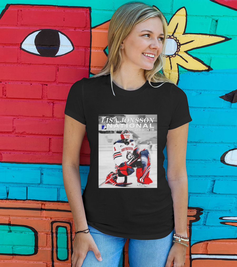 Lisa Jönsson Northeastern Huskies HCA National Goaltender Of The Month T-Shirt