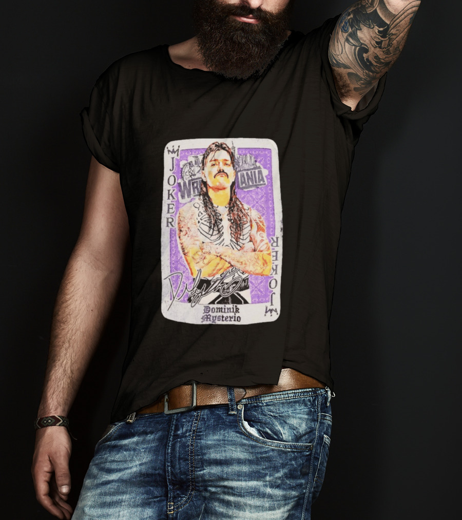 WWE WrestleMania Joker Card Dominik Mysterio T-Shirt