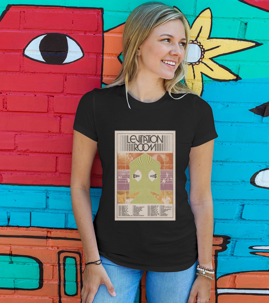 Levitation Room EUUK 2026 Tour Vintage Style Psychedelic Concert Dates T-Shirt