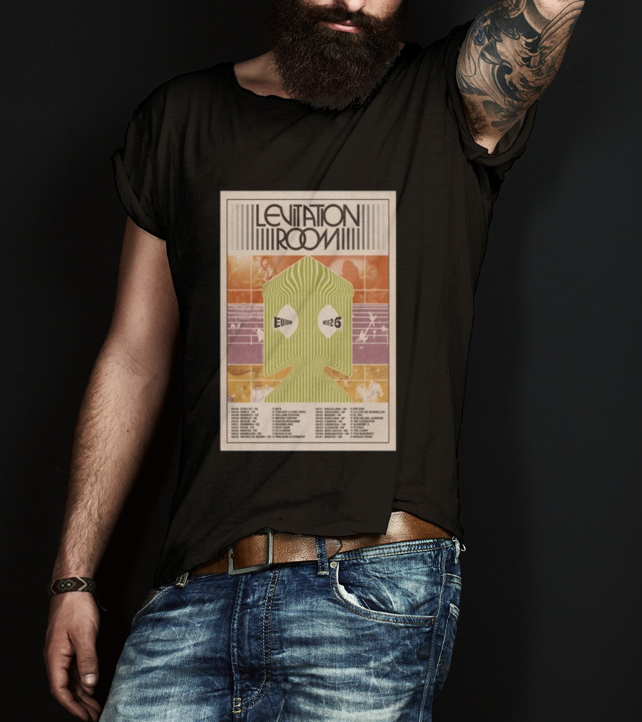 Levitation Room EUUK 2026 Tour Vintage Style Psychedelic Concert Dates T-Shirt