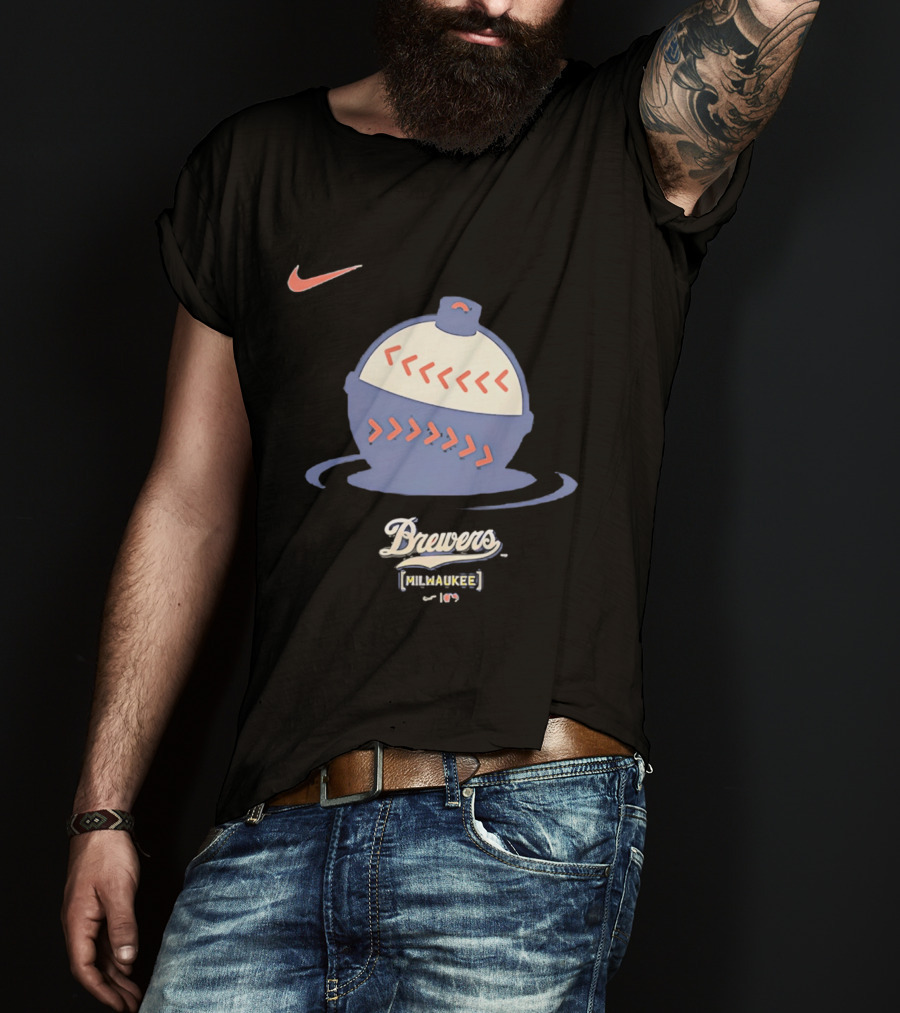 Nike Milwaukee Brewers Brewers Milwaukee 414 2026 City Connect Large T-Shirt