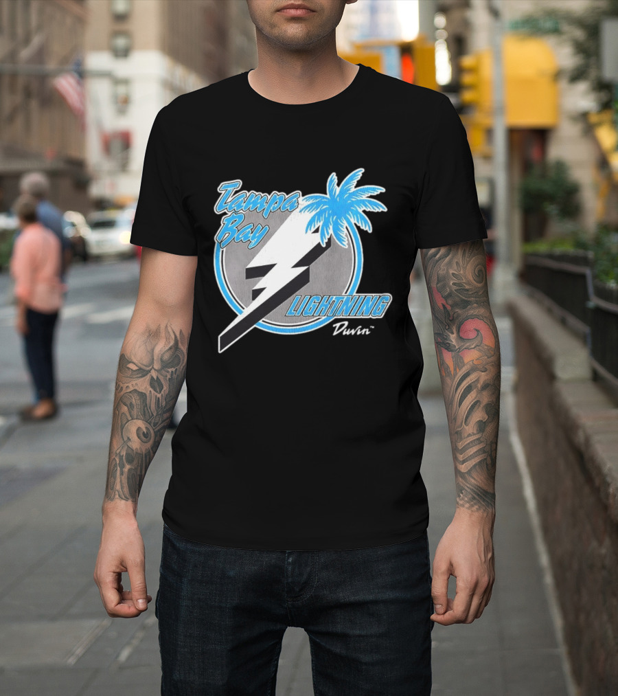 Tampa Bay Lightning NHL Tropics Palm Tree And Bolt T-Shirt
