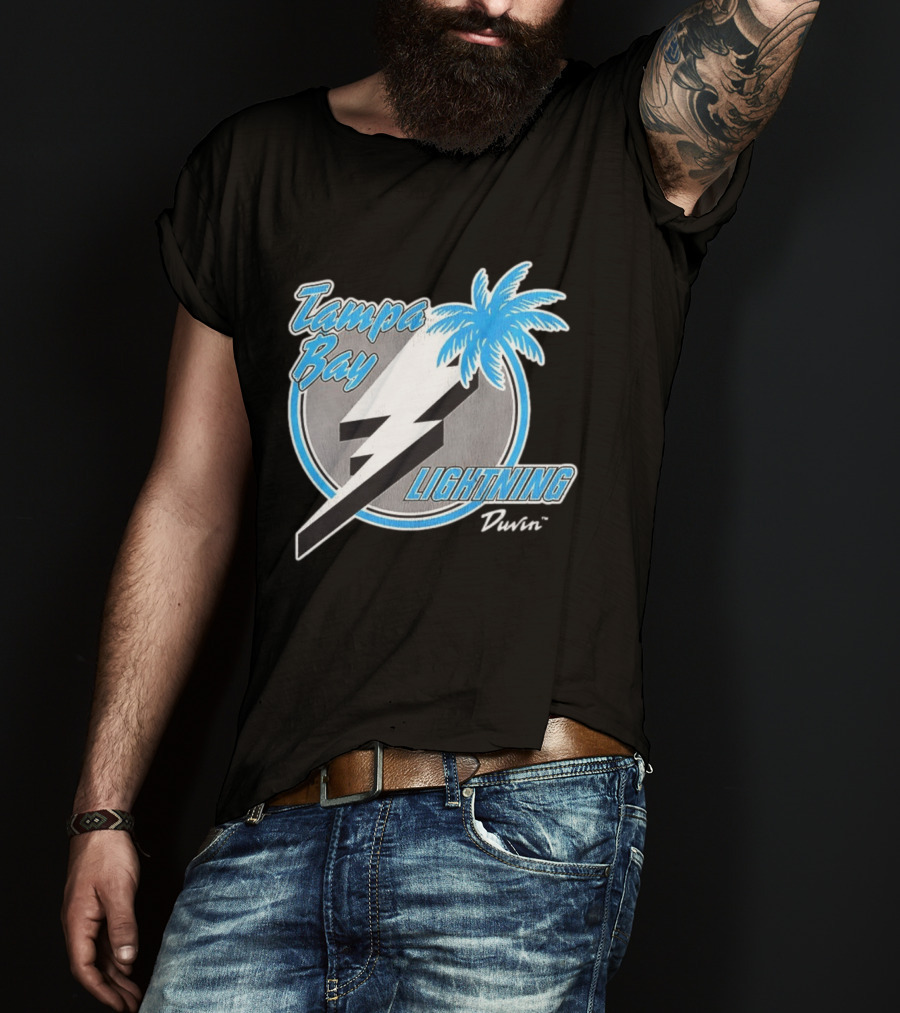 Tampa Bay Lightning NHL Tropics Palm Tree And Bolt T-Shirt