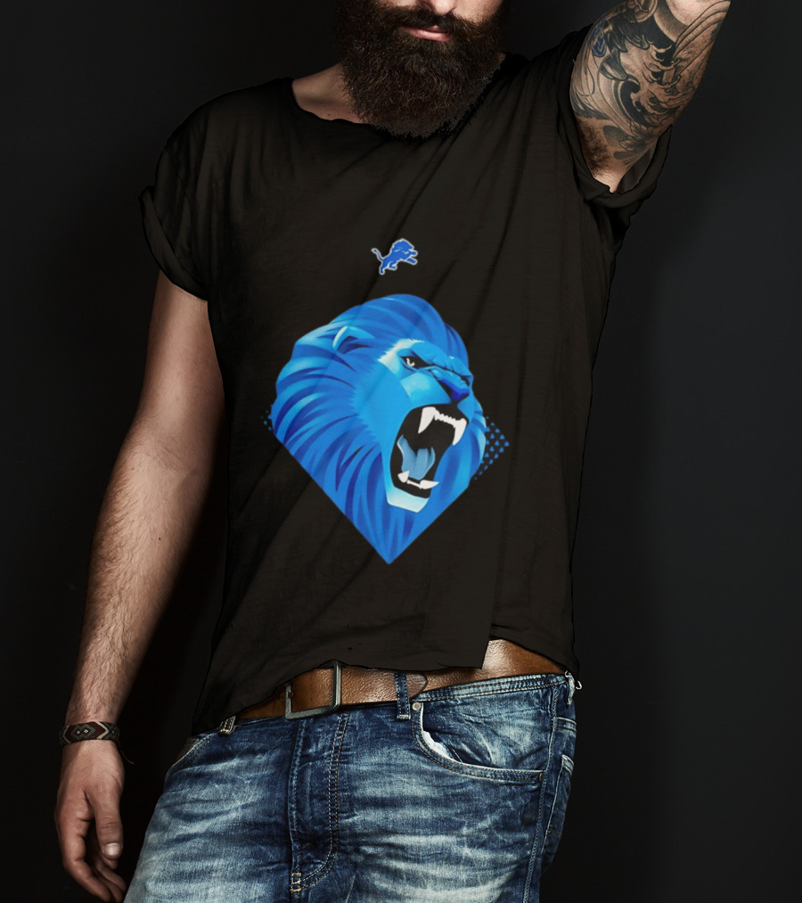 Team Youth Detroit Lions Roaring Blue Lion T-Shirt