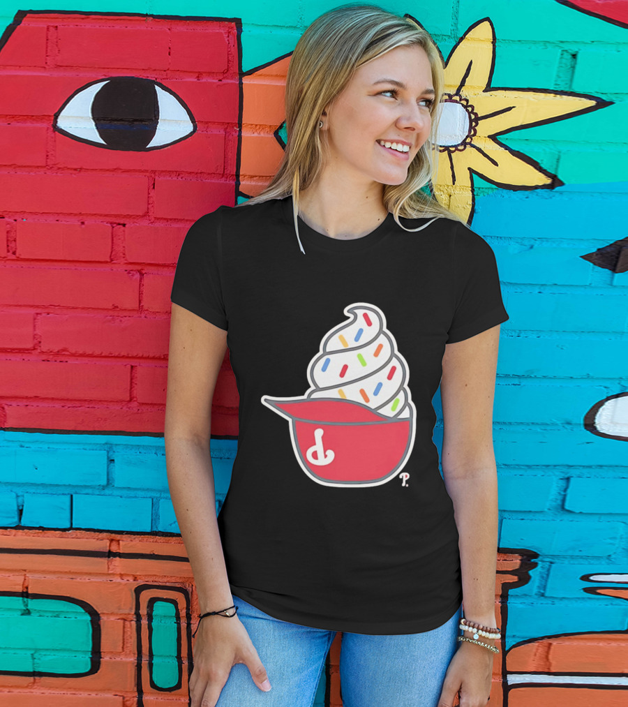 Philadelphia Phillies Ice Cream Hat With Sprinkles T-Shirt