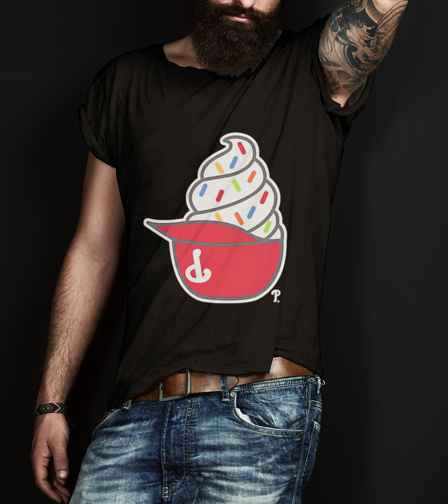 Philadelphia Phillies Ice Cream Hat With Sprinkles T-Shirt