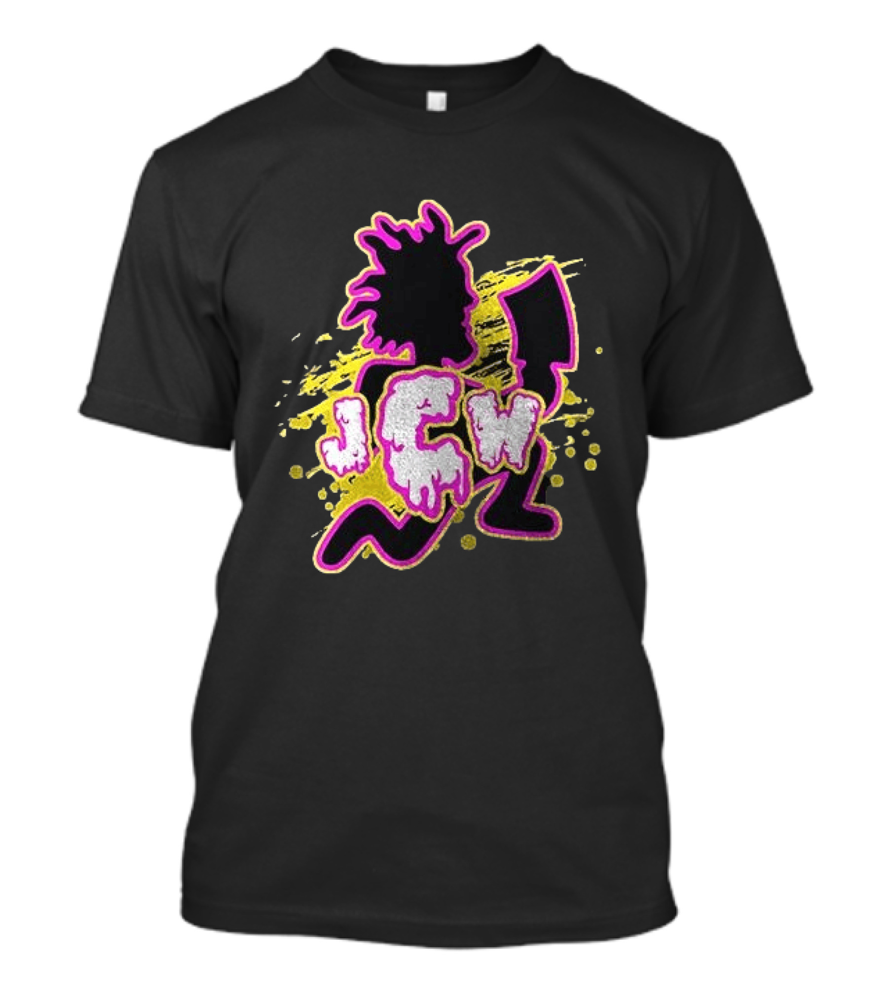 JCW Dani Mo Dino Myte Wrestler Iconic Wrestling Splatter T-Shirt