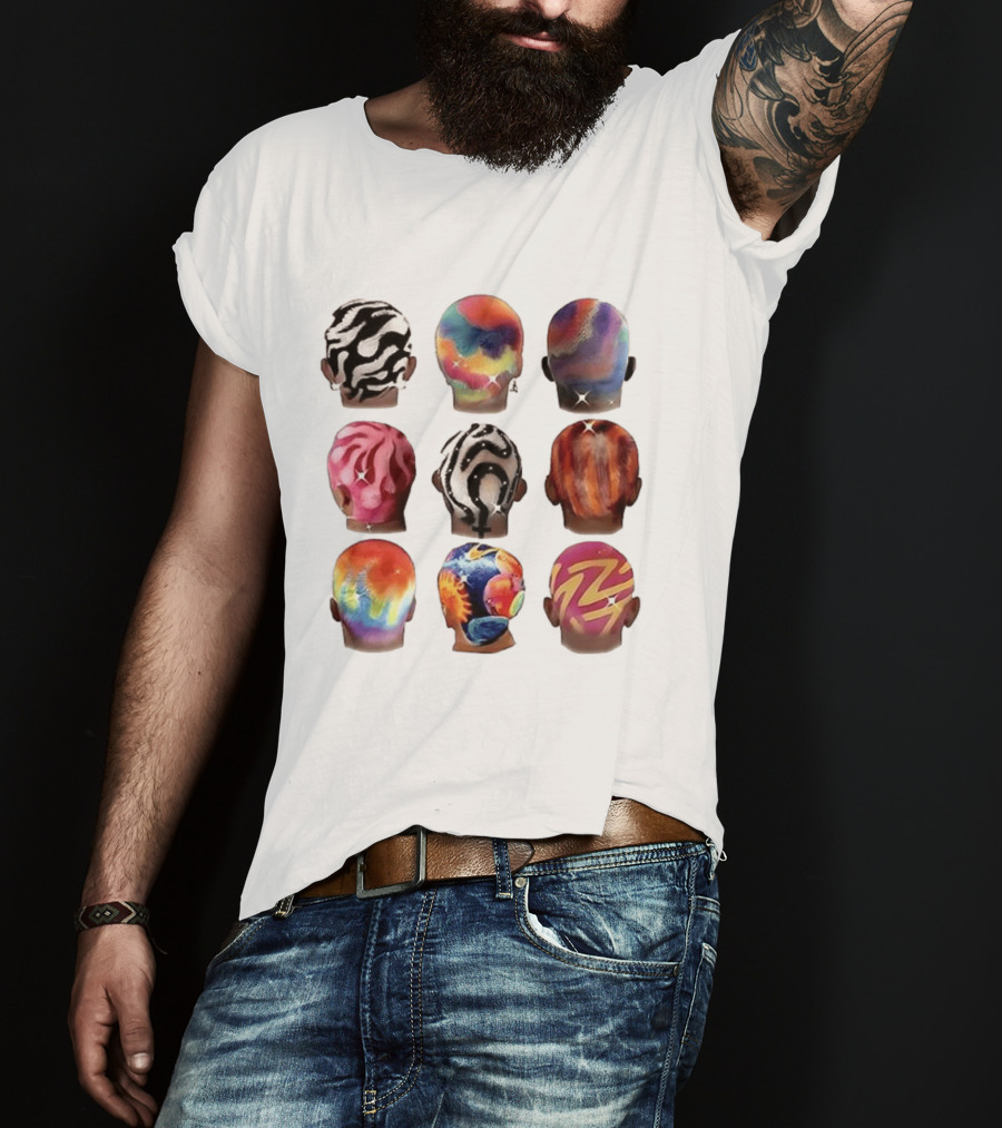 Boys Hair Colour Vibrant Patterns And Artistic Styles T-Shirt