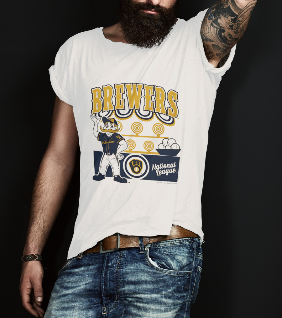 Milwaukee Brewers National League 2026 Step Back Up T-Shirt