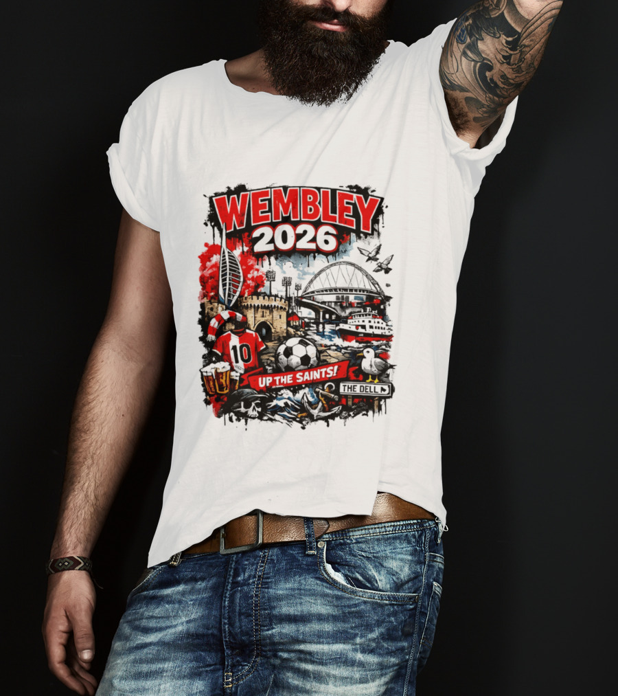Southampton Football Wembley 2026 Up The Saints Fan Celebration T-Shirt