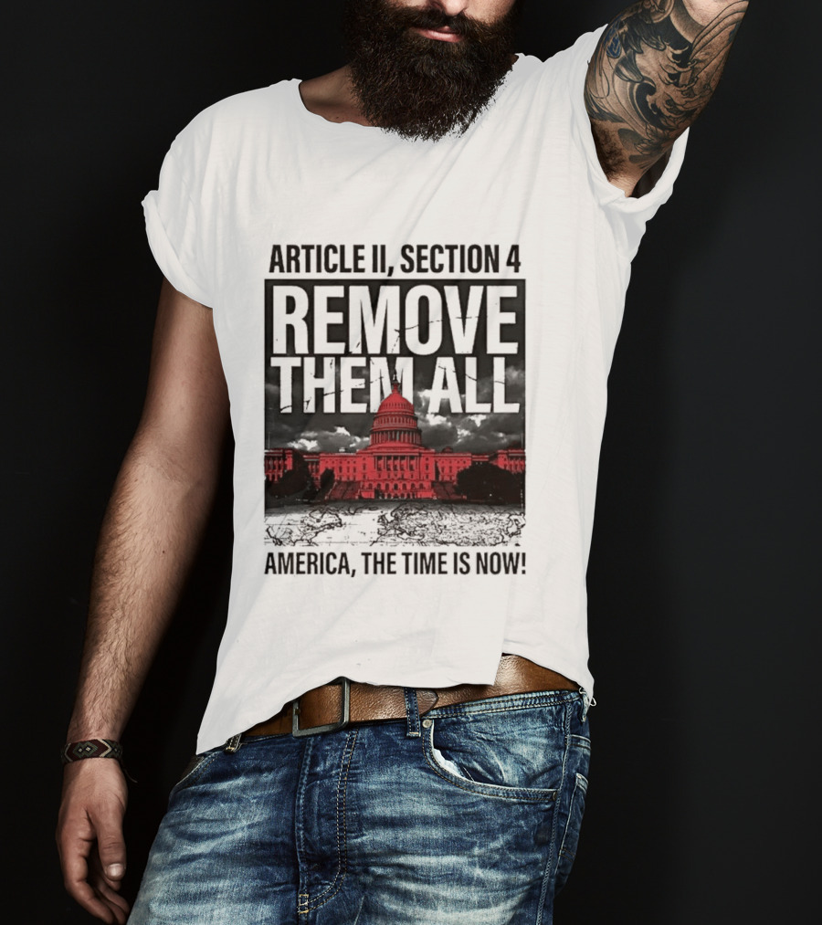 Article II Section 4 Remove Them All Capitol America The Time Is Now T-Shirt